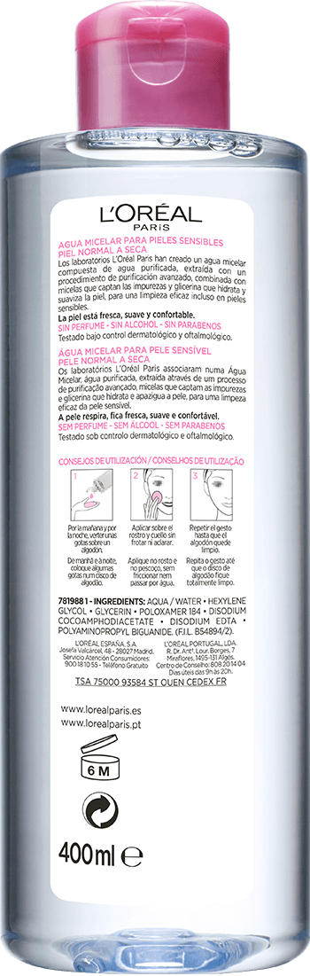 Agua Micelar Pieles Secas